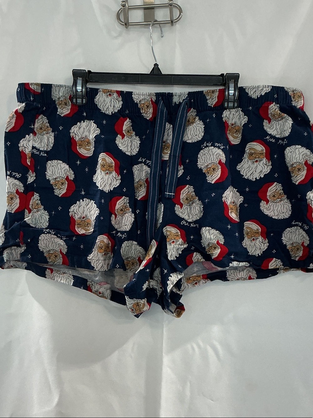 Old Navy Navy Santa Face Print Women’s Pajama Shorts